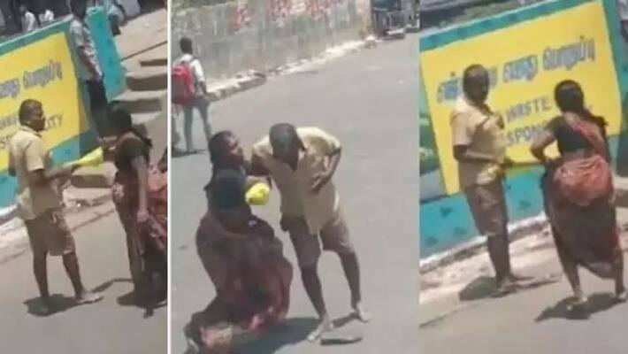 dindigul bus stand drunken woman beating a man dindigul bus stand drunken woman beating a man
