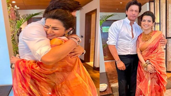 Shah Rukh Khan hugged Tamil actor Dhivyadharshini Neelakanda tightly rps Shah Rukh Khan hugged Tamil actor Dhivyadharshini Neelakanda tightly rps