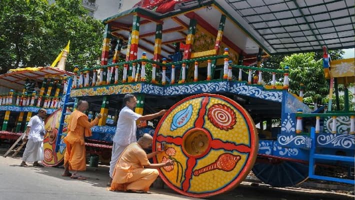 Tight Security Arrangements for Iskon Rath Yatra to control crowd in Kolkata anbdc Tight Security Arrangements for Iskon Rath Yatra to control crowd in Kolkata anbdc
