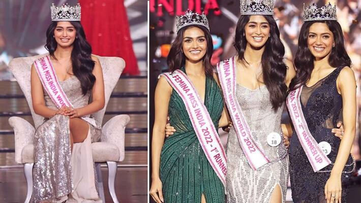 Karnataka sini Shetty crowned femina miss india 2022 Karnataka sini Shetty crowned femina miss india 2022