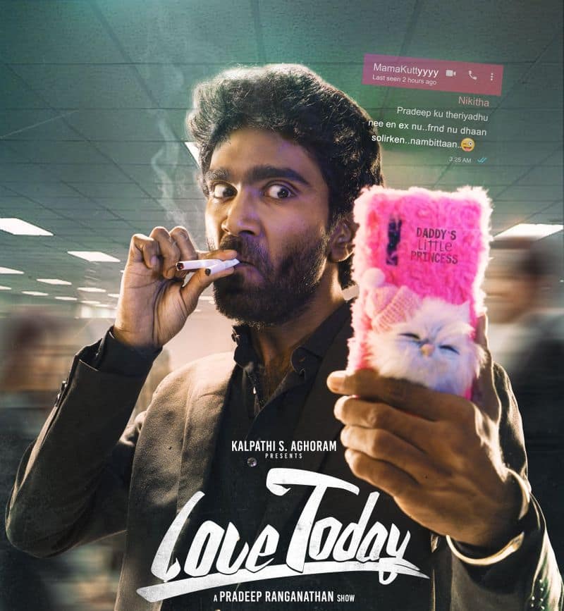 comali director Pradeep Ranganathan 2nd film Love Today full movie twitter review