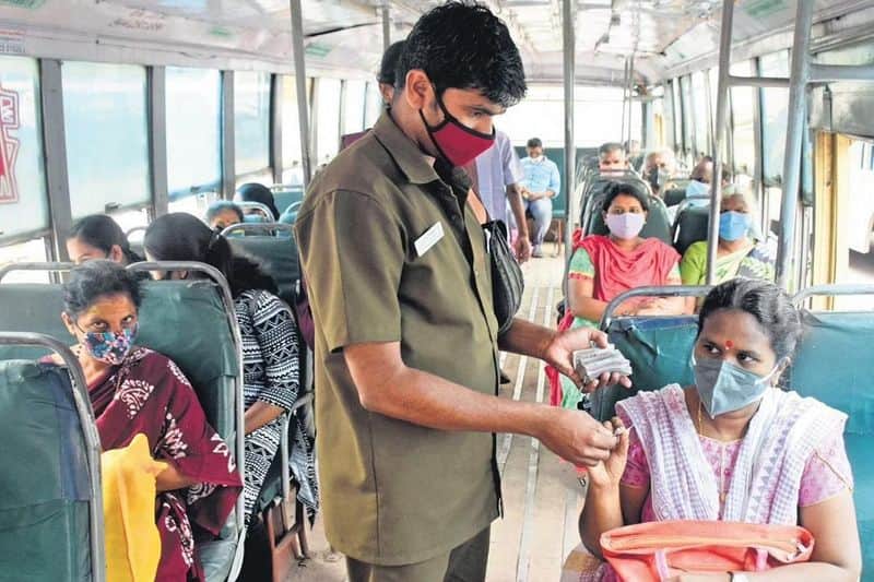 bus conductors do not touch saliva when giving tickets says transport dept