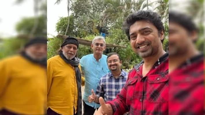 Mithun Chakrabarty Dev and Mamata shankar starer projapoti shooting has started anbad Mithun Chakrabarty Dev and Mamata shankar starer projapoti shooting has started anbad