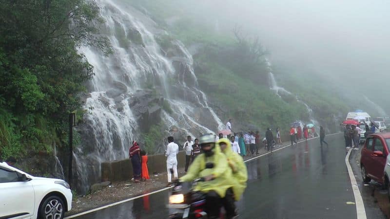 The scenic beauty of Charmadi Ghat has come alive with numerous waterfalls rbj