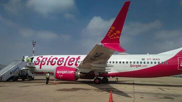 Spice Jet Flight Catches fire while maintenance work in progress Spice Jet Flight Catches fire while maintenance work in progress