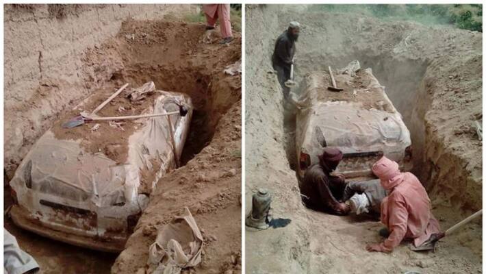 Taliban leader Mullah Omar special Toyota car had been buried in the ground for so long bsm Taliban leader Mullah Omar special Toyota car had been buried in the ground for so long bsm