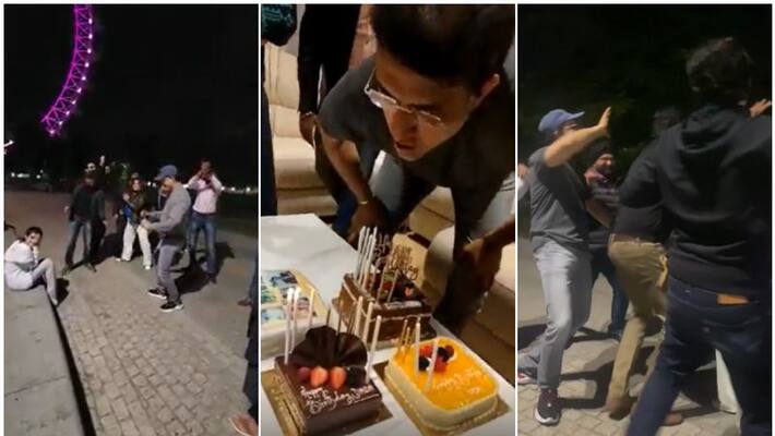 Sourav Ganguly Birthday Viral Video of Sourav Ganguly Dance in London street spb Sourav Ganguly Birthday Viral Video of Sourav Ganguly Dance in London street spb