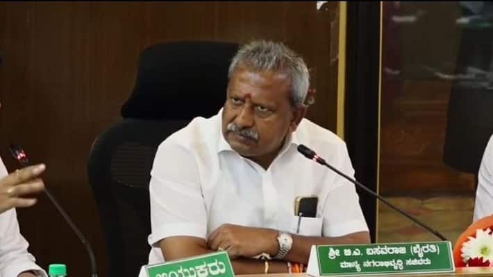 Minister Byrathi Basavaraj Slams On Congress At Haveri gvd Minister Byrathi Basavaraj Slams On Congress At Haveri gvd