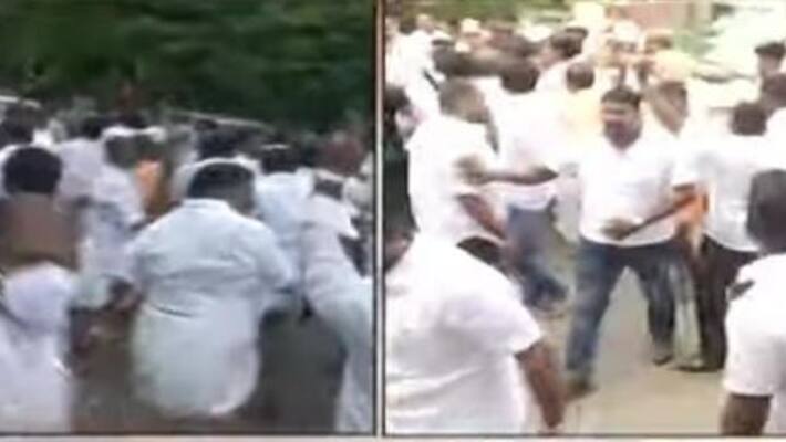 OPS EPS supporters clash at AIADMK headquarters OPS EPS supporters clash at AIADMK headquarters