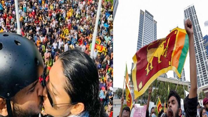 couple share their love in between srilanka protest gone viral couple share their love in between srilanka protest gone viral