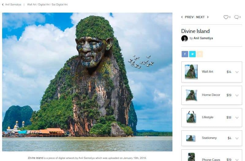 Picture Of Mountain That Looks Like Sai Baba Is Actually Digital Art mnj 