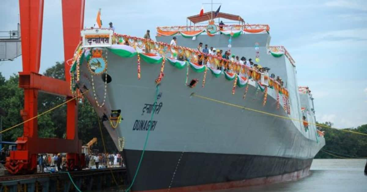 A new Indian stealth ship, Dunagiri, has entered the waters