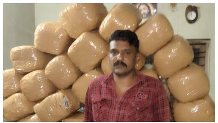 Man Held with 200kg Cannabis in Thiruvananthapuram Man Held with 200kg Cannabis in Thiruvananthapuram