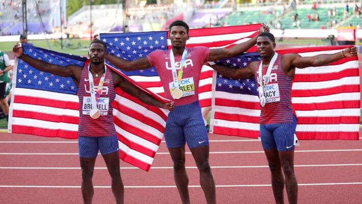 World Athletics Championships 2022 Mens 100m Fred Kerley won gold World Athletics Championships 2022 Mens 100m Fred Kerley won gold