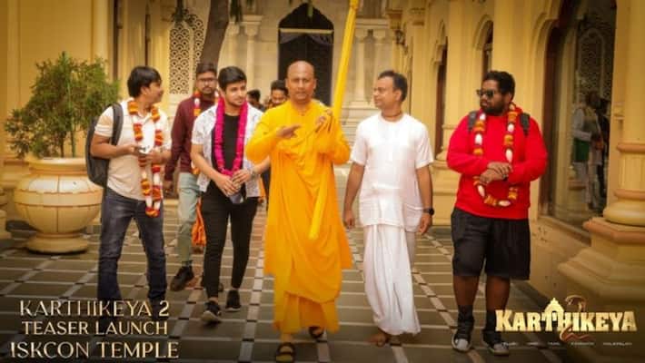 The Hindi teaser of Kartikeya 2 was launched at ISKCON Vrindavan anbsd The Hindi teaser of Kartikeya 2 was launched at ISKCON Vrindavan anbsd