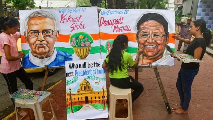 Droupadi Murmu creates history: Yashwant Sinha congratulates India's first tribal President-elect snt Droupadi Murmu creates history: Yashwant Sinha congratulates India's first tribal President-elect snt