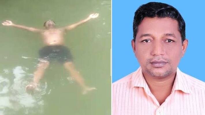 this Man lie down on the Water for hours this Man lie down on the Water for hours
