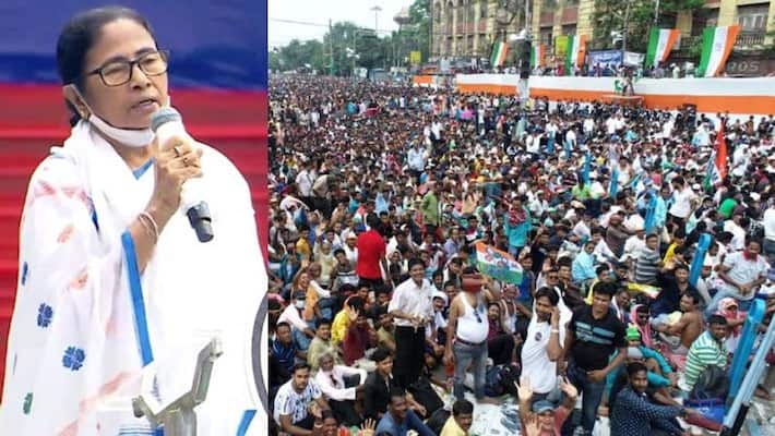 Mamata Banerjee targets BJP at mega Martyrs' Day rally in Kolkata Mamata Banerjee targets BJP at mega Martyrs' Day rally in Kolkata