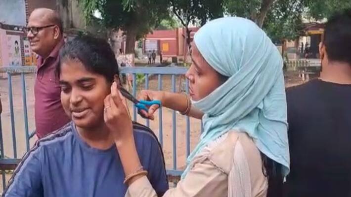NEET dress code row REET 2022 under scanner as aspirants made to remove dupattas cut sleeves gcw NEET dress code row REET 2022 under scanner as aspirants made to remove dupattas cut sleeves gcw