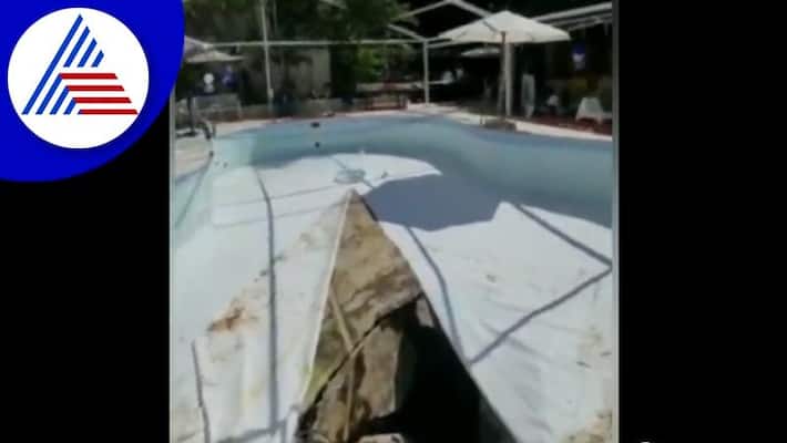 Sinkhole suddenly opens Under Swimming Pool in israel, one died akb Sinkhole suddenly opens Under Swimming Pool in israel, one died akb