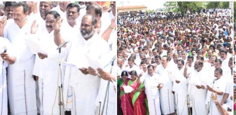 EPS project to field AIADMK members from various districts in the protest held in Theni district
