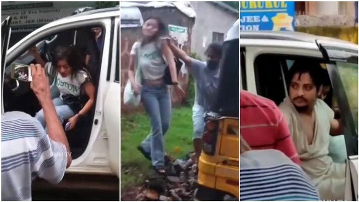 Odia actor Babusan Mohanty and his wife And co actor Prakruti Mishra fight on Bhubaneswar street sgk Odia actor Babusan Mohanty and his wife And co actor Prakruti Mishra fight on Bhubaneswar street sgk