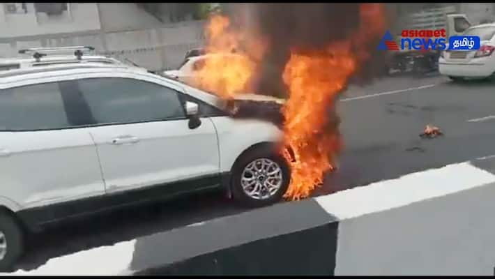 luxury car fire burned in chennai tambaram luxury car fire burned in chennai tambaram