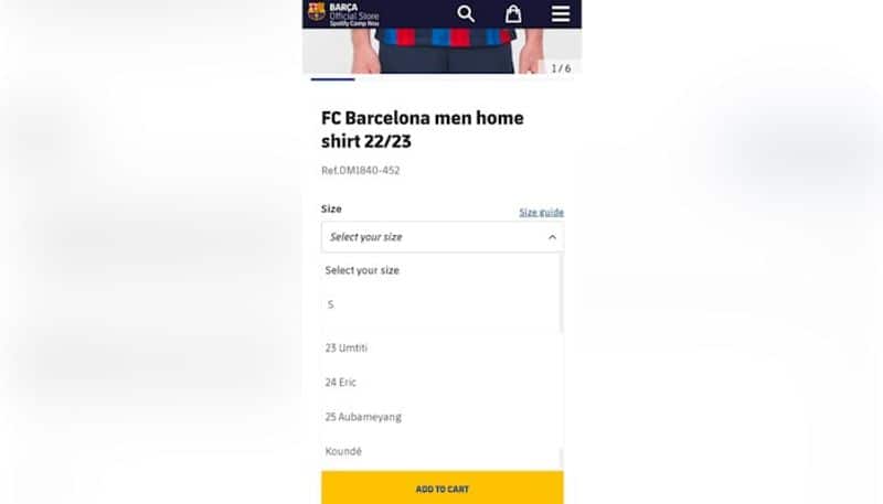 football Fans elated after Jules Kounde's name appears for print on Barcelona's official store snt