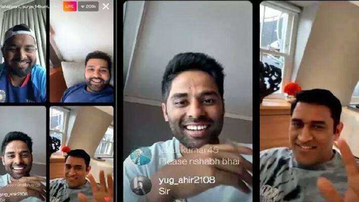 Watch Viral Video Rishabh Pant Instagram live with Dhoni and Rohit Watch Viral Video Rishabh Pant Instagram live with Dhoni and Rohit
