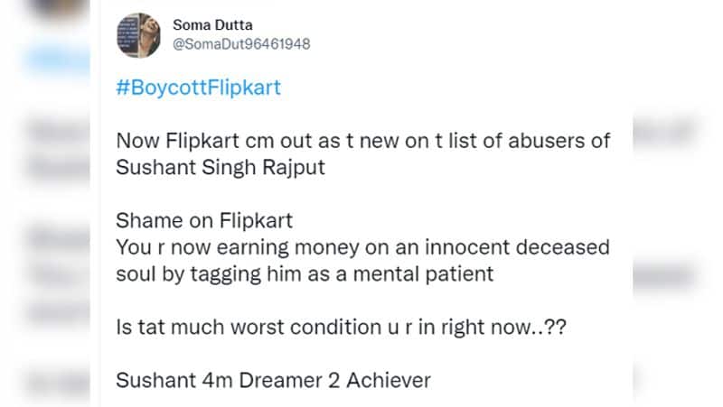 Sushant Singh Rajput fans furious on Flipkart after seeing depression quotes with his pictures on T-shirt, launched Boycott campaign GGA