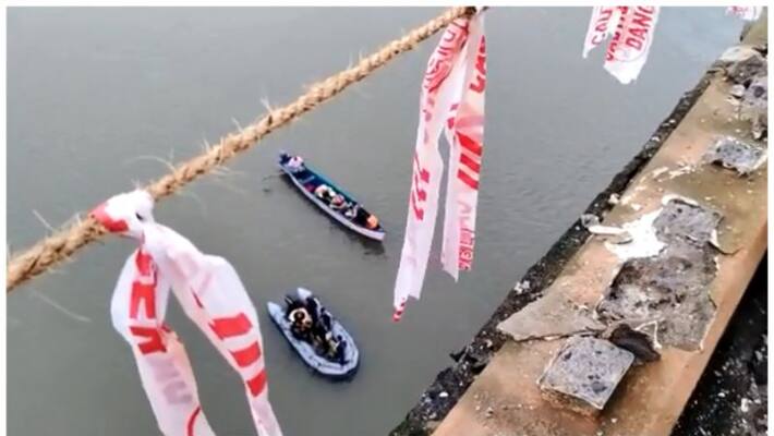 car goes out of control in goa and falls into river car goes out of control in goa and falls into river