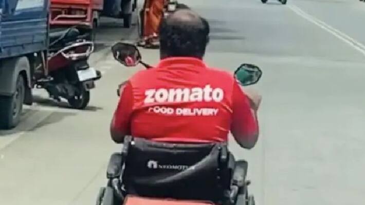 video of disabled zomato delivery boy goes viral video of disabled zomato delivery boy goes viral