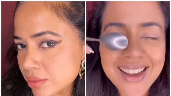Sameera Reddy shares easy eye shadow hack using a spoon Sameera Reddy shares easy eye shadow hack using a spoon