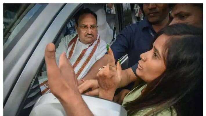 Bihar : JP Nadda go back.. BJP chief Faces Protests At Patna Bihar : JP Nadda go back.. BJP chief Faces Protests At Patna