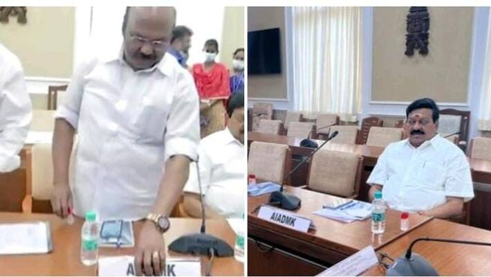 OPS and EPS supporters participated in the all party meeting organized by the Election Commission OPS and EPS supporters participated in the all party meeting organized by the Election Commission