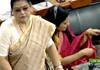 TMC MP Mahua Moitra seen hiding her Louis Vuitton bag worth Rs 1.6 lakh during price rise debate in parliament san