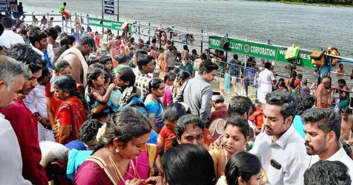 திருச்சியில் களைகட்டிய ஆடிப்பெருக்கு.. காவிரி கரையில் பொதுமக்கள் உற்சாக கொண்டாட்டம்.. 