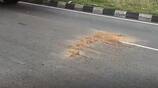 An accident involving an unidentified vehicle near Sriperumbudur