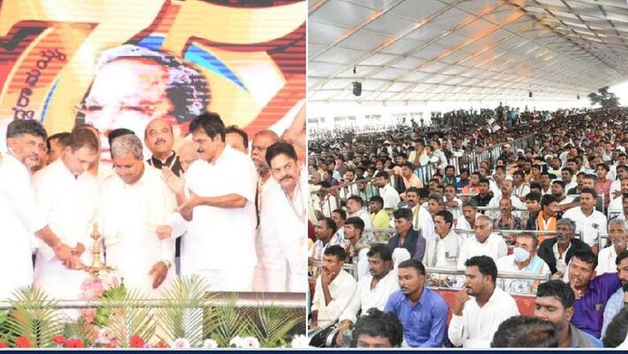 Clash between Congress and JDS workers In chintamani akb Clash between Congress and JDS workers In chintamani akb