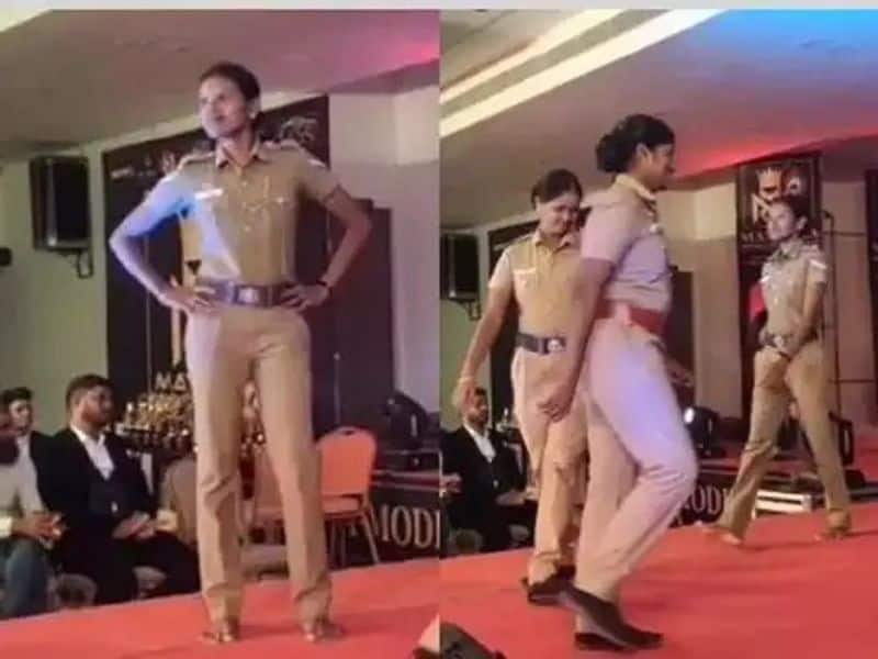 The police went on a "ramp walk" where they went for security work. 