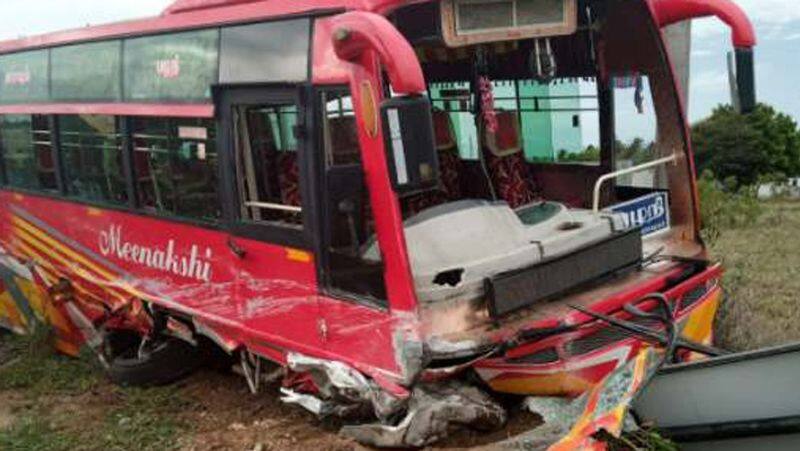 Tiruppur private Bus car collision... 4 people killed