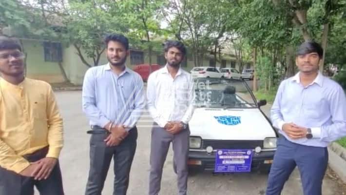 shivamogga jnnce college students altered an old petrol vehicle into an electric car gvd shivamogga jnnce college students altered an old petrol vehicle into an electric car gvd