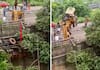 Crane Falls down While Lifting Truck in odisha akb