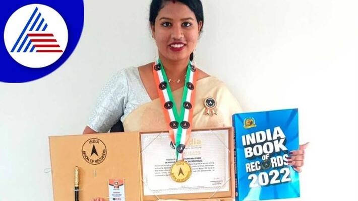 Fastest to write Kannada poem Akshitha Hegde india book of records gow Fastest to write Kannada poem Akshitha Hegde india book of records gow