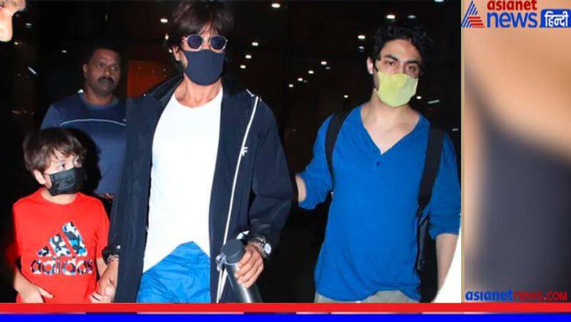 Shahrukh Khan gave triple treat to fans Aryan Khan appeared in this style with Abram Khan rps