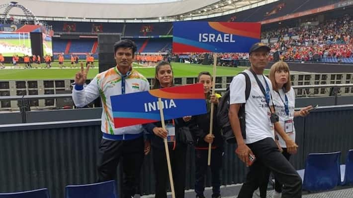 World police games 2022 Bengaluru inspector Prashanth S bags bronze Medal in tennis ckm World police games 2022 Bengaluru inspector Prashanth S bags bronze Medal in tennis ckm