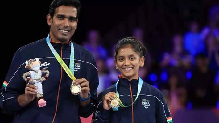 Indias best performance in Commonwealth Games, Sharath Kamal and Shreeja Akula won Gold Medal in Mixed Doubles of Table Tennis kpa Indias best performance in Commonwealth Games, Sharath Kamal and Shreeja Akula won Gold Medal in Mixed Doubles of Table Tennis kpa
