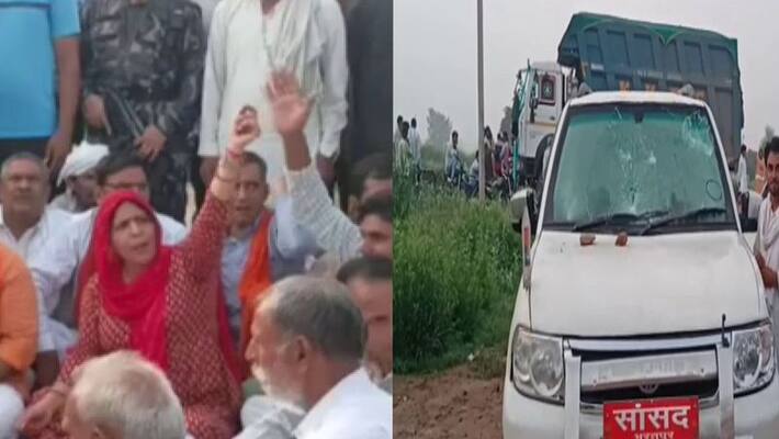 bharatpur news bjp mp ranjita koli attacked by mining mafia pwt bharatpur news bjp mp ranjita koli attacked by mining mafia pwt