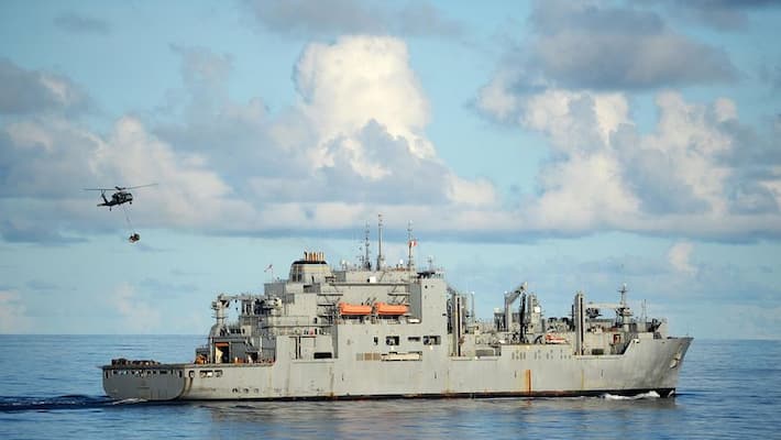 In a first, a US Navy ship arrives at the L&T shipyard in Tamil Nadu for repairs. In a first, a US Navy ship arrives at the L&T shipyard in Tamil Nadu for repairs.