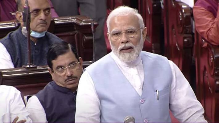 Vice President Venkaiah Naidu farewell PM Modi deliver heartfelt speech in Rajyasabha ckm Vice President Venkaiah Naidu farewell PM Modi deliver heartfelt speech in Rajyasabha ckm